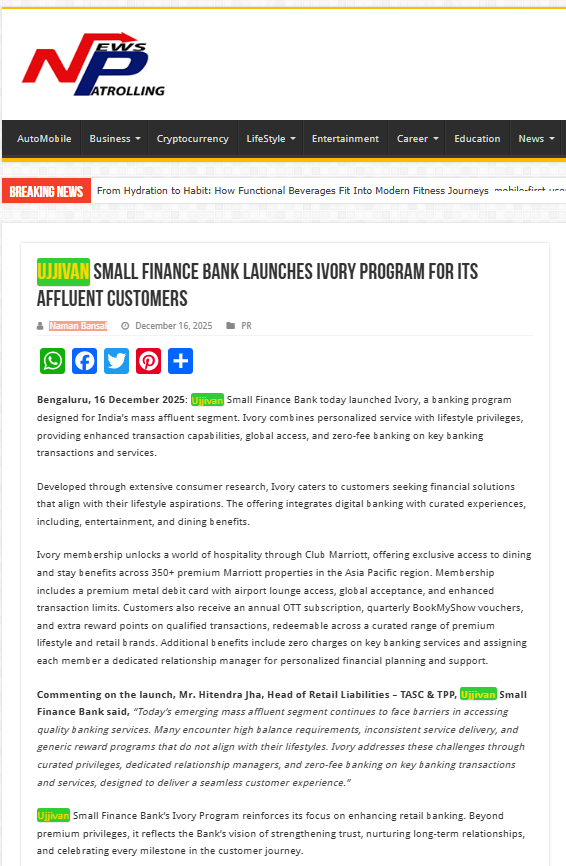 Ujjivan Rewardz Program